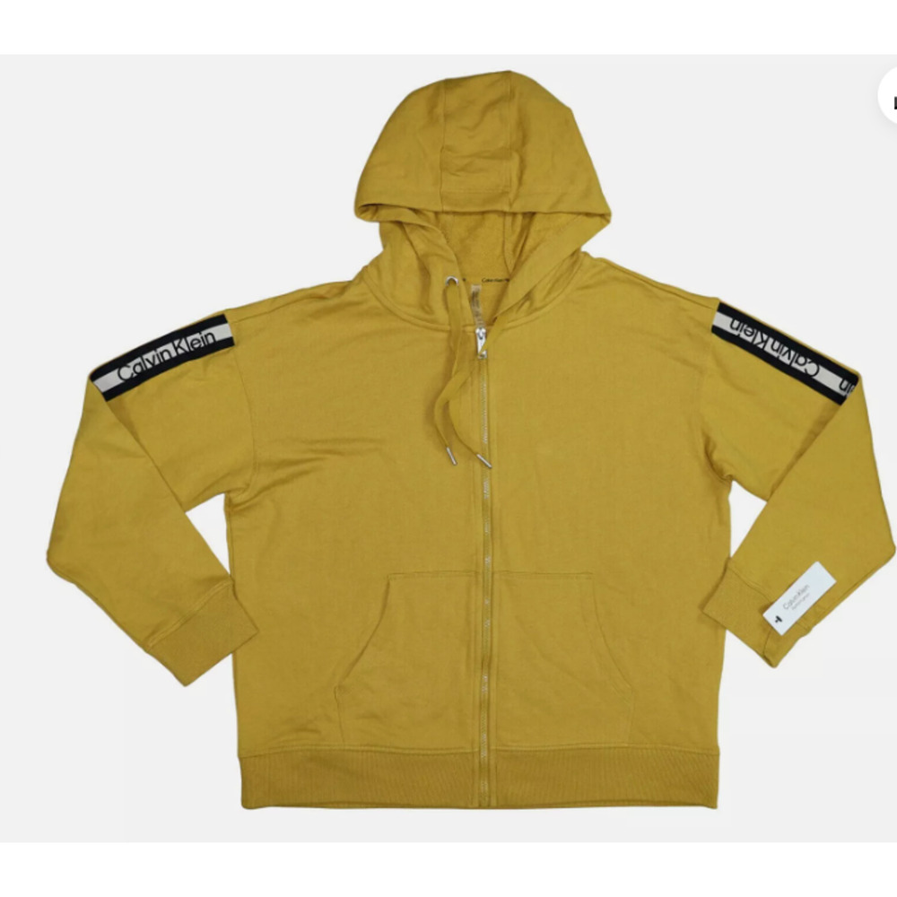 Calvin Klein Performance Full Zip Hooded Jacket Women's Cactus Sleeve 12319